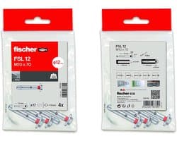 Metalen pluggen - Beton ankers - Stevig bevestigen - Hoge belastbaarheid - M10x70mm 16 stuks — afbeelding 1