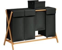 CLGP® Wassorteerder 4 Vakken - Wasmand - 200L - Grijs