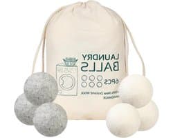 Droogballen set van 6 - Natuurlijke wasverzachter voor wasdroger - Woldrogerballen voor dons - Efficiënte wasballen met searchwoord en searchwoord