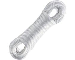 Ibenzoa® Extra Sterke Waslijn voor Buiten met Stalen Kern en PVC-Coating, 50 Meter Lang