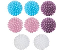 Set van 8 wasdrogerballen - Herbruikbaar - Fluffigere Kleding — afbeelding 1