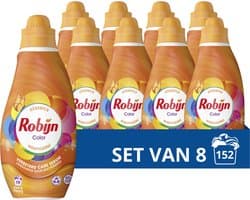 Robijn Klein & Krachtig Classics Vloeibaar Wasmiddel - Color - met Care Serum - 8 x 19 wasbeurten