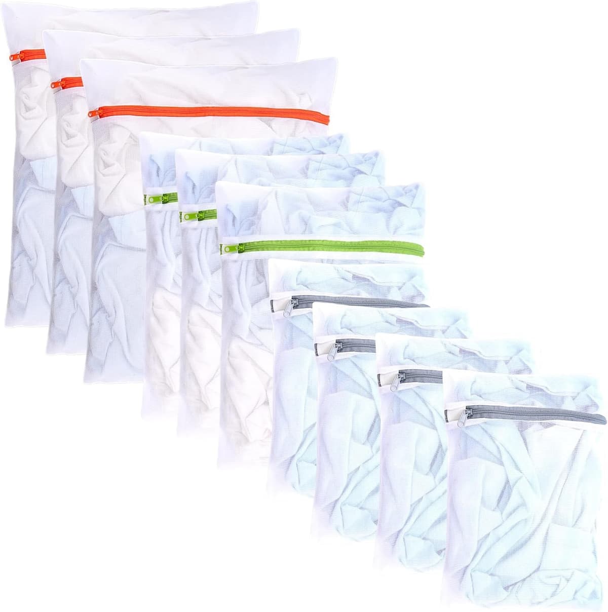 Wasnetset - 10x - 10 x 10 x 10 cm - Met Ritssluiting - Voor Delicate Kleding — afbeelding 1
