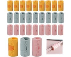 Wasknijpers - Kledinghangers Clips - Clips - Winddichte Knijpers - Waslijn Knijpers - Broekhanger Clips - Wasknijpers - Fluwelen Hanger Clips - Wasgoed Klemmen - Antislip Kledingklemmen - Naaldloos - Roze - Blauw - Geel - 30 stuks