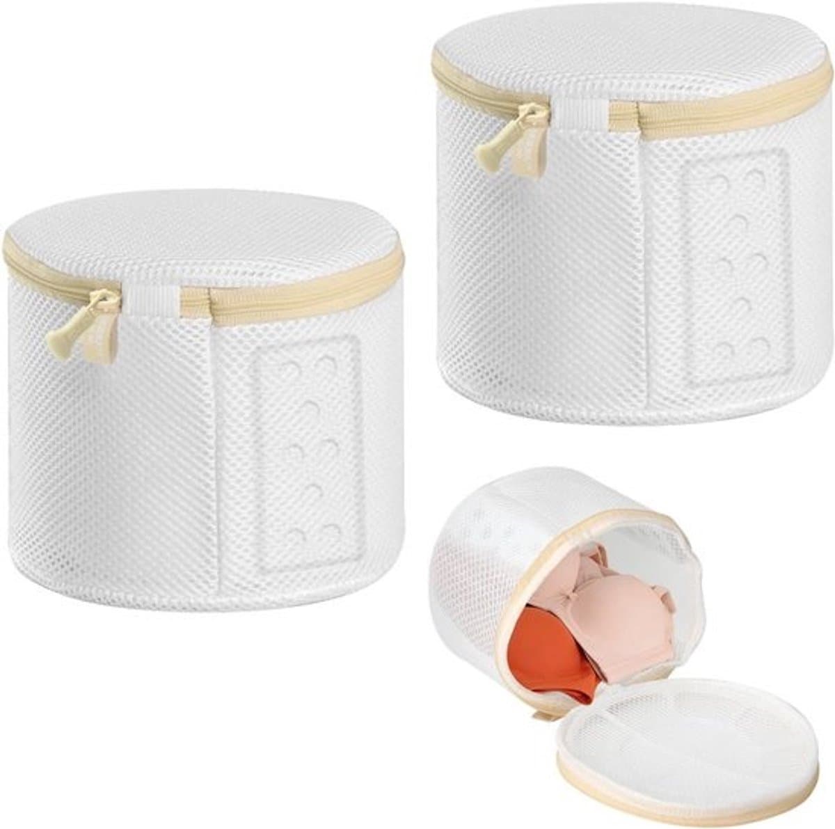 Set van 2 premium wasnetten - Voor bh's en ondergoed - Voor de wasmachine - Beschermt lingerie en sokken - Met rits — afbeelding 1