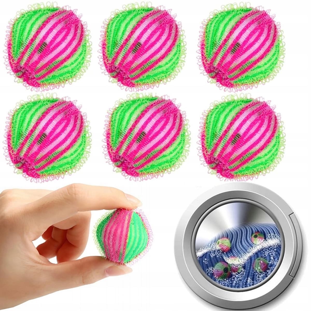 Antiklitters Ballen voor Wasmachine - 6 Stuks - Verwijdert Huisdierhaar — afbeelding 1