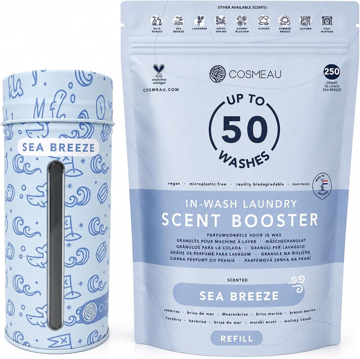 Geurbooster 250 gr - Zeebries - Veganistisch - Geniet tot 12 weken van geur - ServiceTopper — afbeelding 1