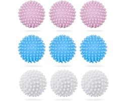 Wasballen voor de wasmachine, wasballen voor donsjacks, herbruikbaar, voor het reinigen van de wasmachine thuis, wasmachine en droger (blauw, roze, wit)