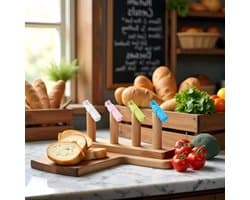 4 stuks broodzakclips - Knijpen en vergrendelen - Herbruikbaar voor voedselopslag, snacks en plastic zakken