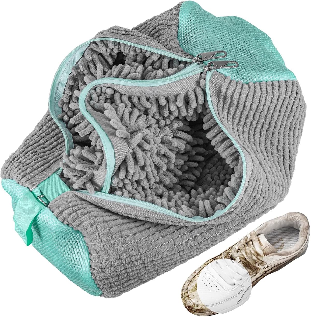 Kssvzz 2-in-1 schoenenwaszak, wasmachine, herbruikbare schoenenzak, waszak, schoenen met ritssluiting - Homevero — afbeelding 1