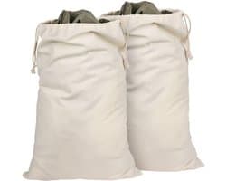 SnelShoppen - Grote Waszakken 75x50cm, 2 Stuks, Vouwbare Reisorganiser, Camping & Studenten Type, Huishoudelijke Opbergtas, Sport en Vrije Tijd