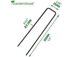 Grondankers voor Tuin en Schutting - 25 Stuks - 150 mm Lang, Voor Onkruidvlies en Net