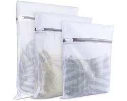 3-delige set - waszakken van fijn gaas - duurzame waszak met ritssluiting - Netzakken voor wasmachines - voor kleding, ondergoed en sokken (30 x 40 cm/40 x 50 cm/50 x 60 cm) — afbeelding 1