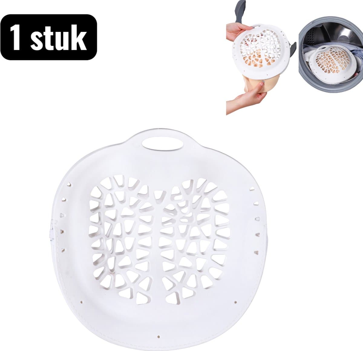 1 stuk - Waszak - Siliconen Waszak voor BH's - Ondergoedwaszak - Anti-Vervorming Wasbeschermer - Binnenwas Zak voor delicate Kleding - Wit — afbeelding 1