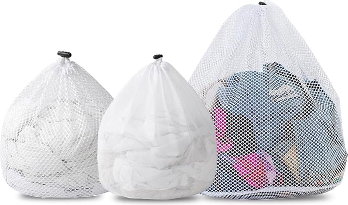 Set van 3 Wasnetten voor Wasmachine met Koordstopper, Herbruikbare Waszakken Groot voor Diverse Kledingstukken — afbeelding 1