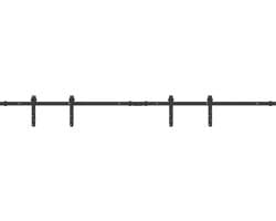 vidaXL - Ophangset - voor - schuifdeur - 183 - cm - koolstofstaal