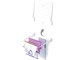 Foxydry Fold 60 white wasdroogrek wandmontage clicksysteem - 60 x 50 x 10 cm — afbeelding 1