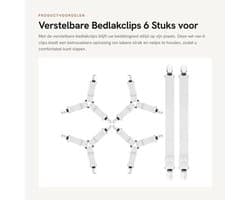 Verstelbare Bedlakclips 6 Stuks voor Stabiliteit van Beddengoed