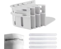 8 Pcs Bed Sheet Holders with Lock Strips, Heavy Duty Sheet Closures, Mattress Corner Clamps, Locking Holders - ShopVlot