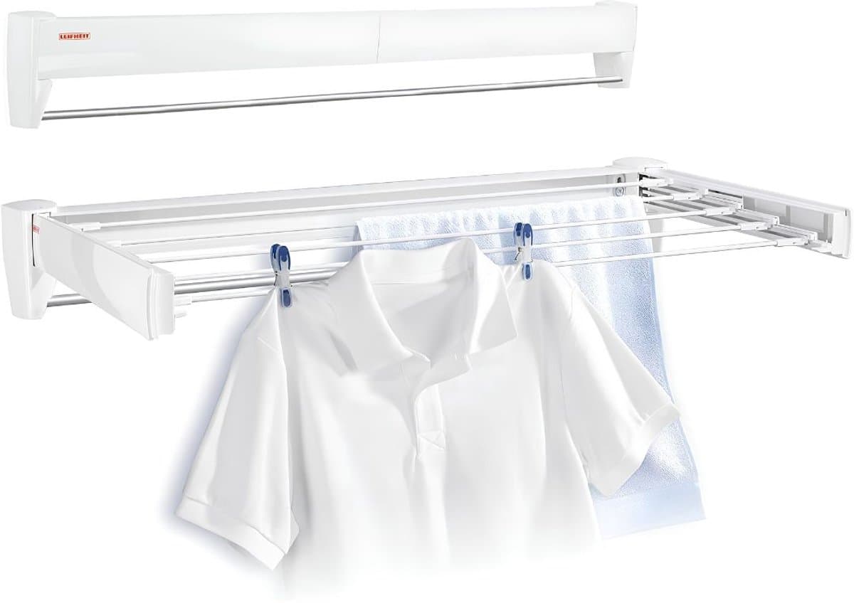 Wanddroogrek - Wasrek - Ophangbaar - Wit - 70cm x 35cm x 11cm — afbeelding 1