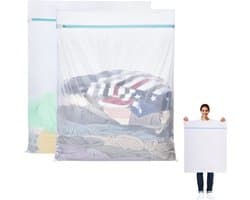 Grote Waszakken, 2 Stuks Wasnetten voor Wasmachine, 60x80cm - Ideaal voor Fijne Was, Ondergoed, Sokken en Beddengoed