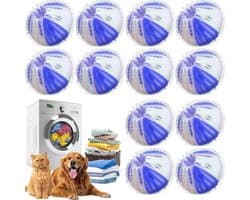 Anti-haarballen Wasmachine - Dierenhaar Vanger - Schoon Wassen - Herbruikbaar - 12 Stuks - Blauw