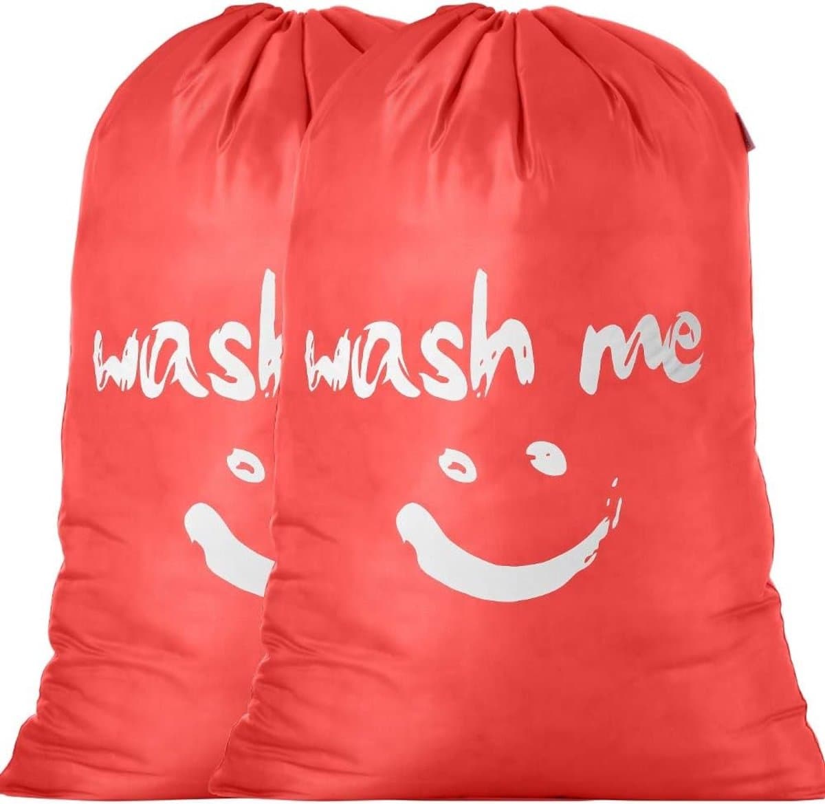 Set van 2 Waszakken 120 Liter, Grote Vouwbare Wasmand voor Vuile Was, Opbergzak voor Thuis en Reizen — afbeelding 1