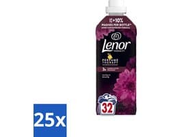 25 x Lenor – Wasverzachter – Lotus Flower & Diamond Figs – 32 Wasbeurten – 675 ml - Wasverzachter - Wasmachine - Geur - Wasbeurt - Kleding Verzachten