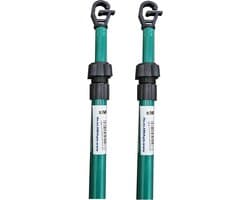 Waslijn Steunen - Kledingstokken Waslijn - Buiten Wassen - Twist Lock Systeem - 1.5m tot 2.2m - Gegalvaniseerd