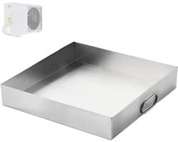 Lekbak Wasmachine - Airco Bak - Vloer Beschermen - Roestvrij Staal - 45x45x5cm - Zilver