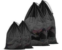 4 stuks wasnetten van mesh - wasnetten voor kleding