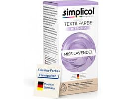 Simplicol Textielverf Intensief Miss Lavendel – Wasmachine Textielverf – 150 ml Vloeibare Verf + 400 g Fixeerpoeder met Zout – Kleding & Stoffen Verven – Tot 600 g Textiel