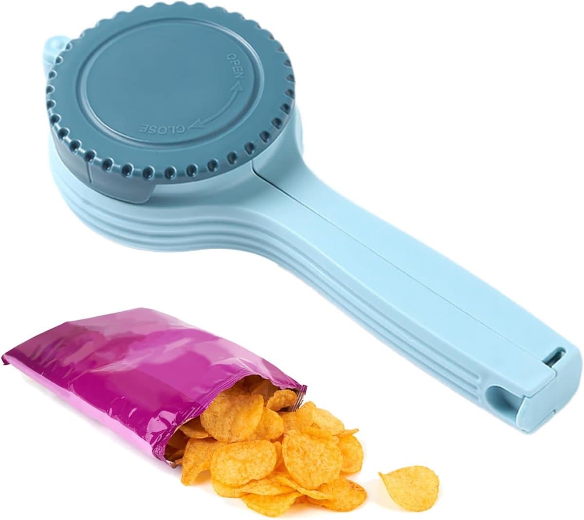Zakclips - Afdichtklemmen - Zakken Sluiten - Eenvoudig Gripdesign - 204 x 75 cm - Blauw — afbeelding 1