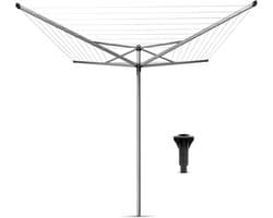 Brabantia Topspinner Droogmolen - met Betonanker - 50 m - Metallic Grey