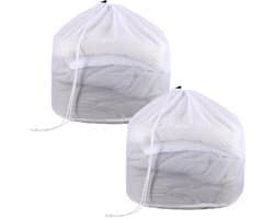 Wasnet voor wasmachine, 50 x 60 cm, waszak, waszak met koordstopper, herbruikbaar, voor ondergoed, beddengoed, babykleding, sokken