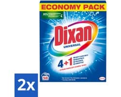 Dixan - Waspoeder - Voor universele was - 58 wasbeurten - Voordeelverpakking - 2 stuks