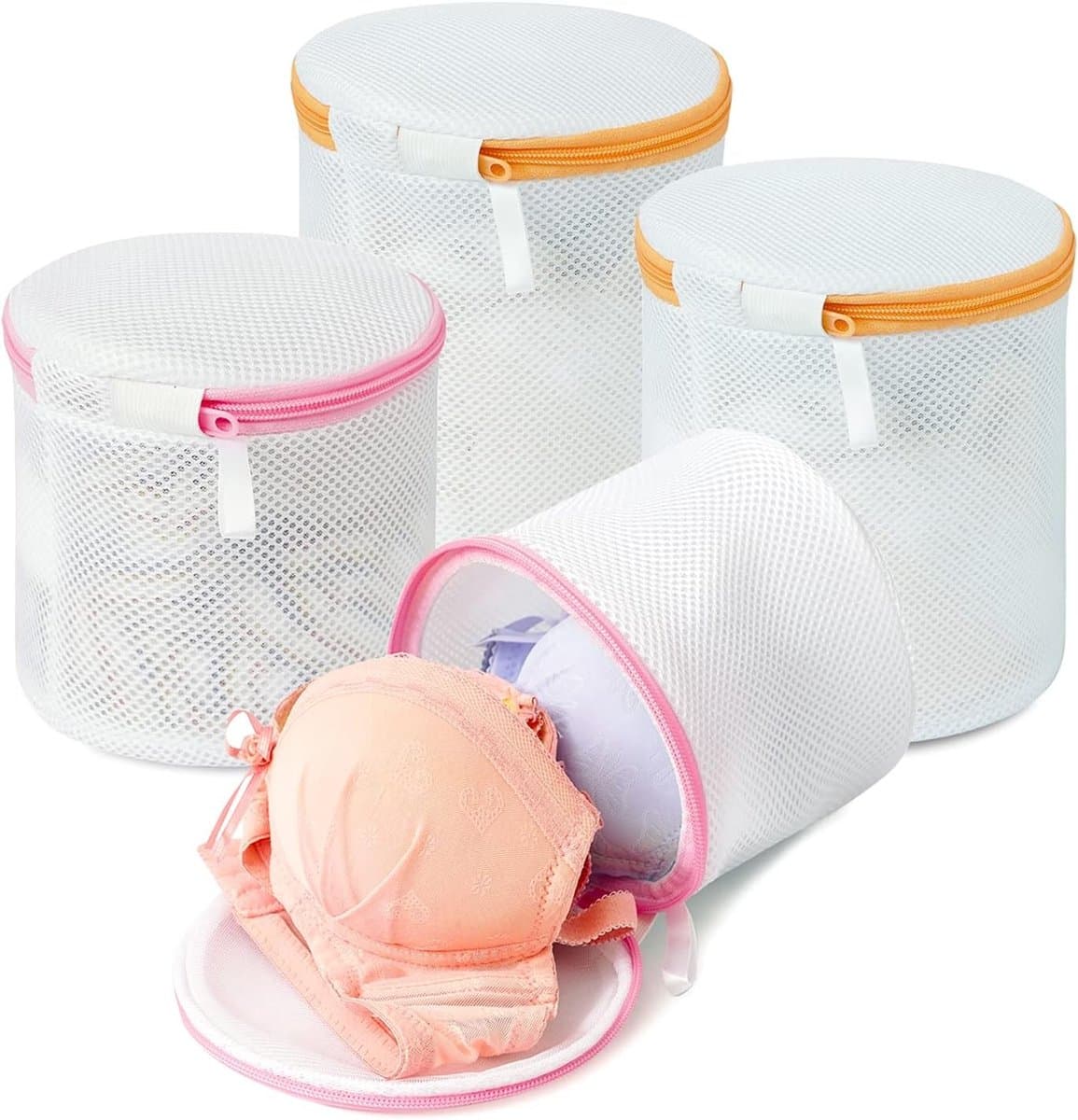 Wasnetjes met ritssluiting - 4 sets wasnetten voor beha's - Mesh waszakjes - Bescherming voor delicate lingerie — afbeelding 1