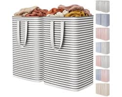 Omgoods - Set van 2 Vouwbare Waterdichte Wasmanden 80L
