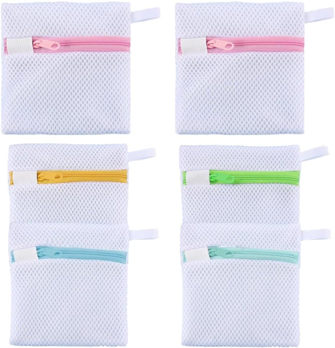 6 stuks kleine waszak, mini anti-klevende opbergtas dikke mesh ritssluiting herbruikbaar voor bescherming van delicate - ShopVlot — afbeelding 1