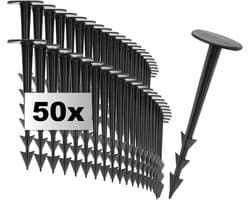 Grondpinnen 50 x - Kunststof grondankers - Stevige grip - Voor onkruiddoek en tuinbedekking - SnelShoppen