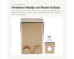 Waslijn Uittrekbaar - Wanddroogrek - Roestvrij Staal - Max. Belasting 20 kg - 4,2 Meter - Modern Design - Kledinglijn