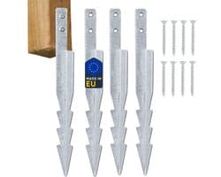Set van 4 Grondankers voor Schommels - 44.5 cm Gegalvaniseerd Staal