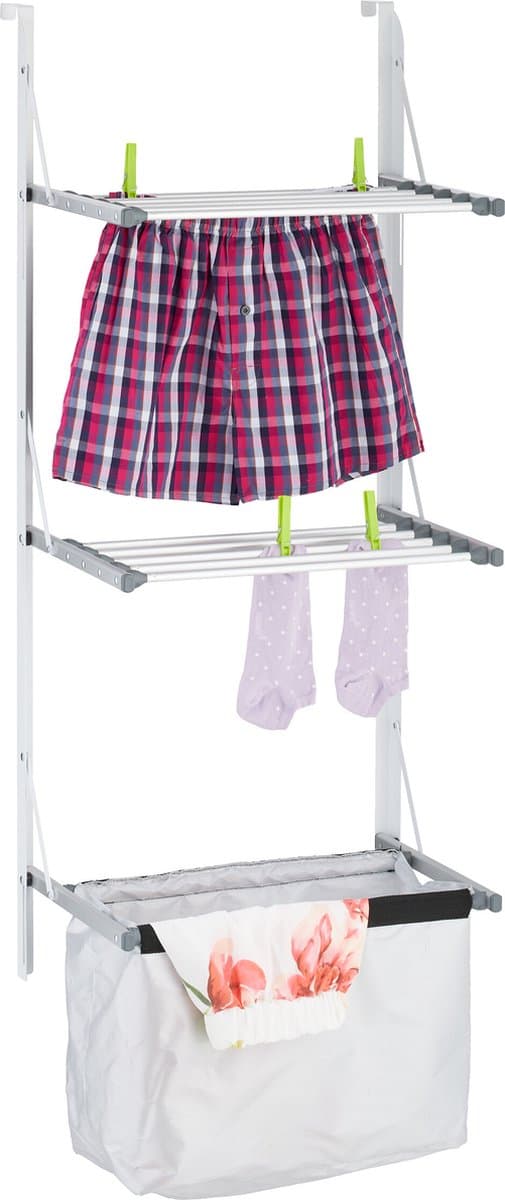droogrek deur - inklapbaar - 3,8 m drooglengte - met waszak - douchewand — afbeelding 1