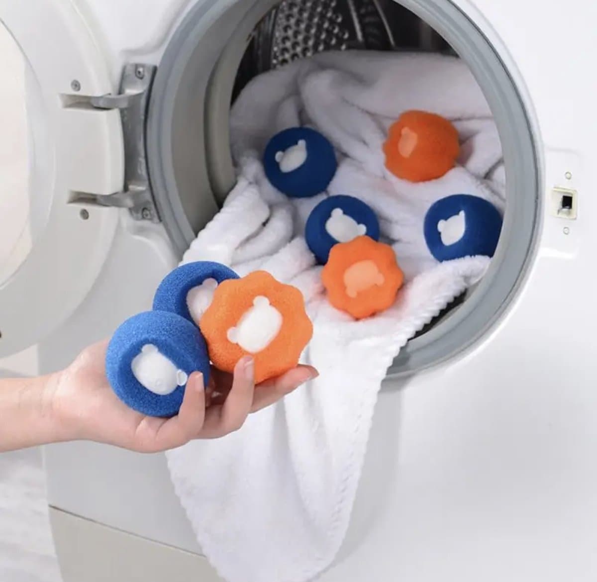 Huisdierhaarverwijderaar Blauw V2 - Voorkom dierenharen in de was - Wasbol - Haren in de was - Wasbal - Anti-haren was - Haren uit de was - Meer schuim - E2.1 — afbeelding 1