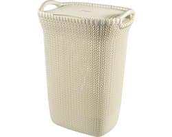 Curver Knit Wasmand met deksel - 57L - Oasis White — afbeelding 1