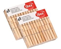 Wasknijpers - 48x - hout - knijpers - wasspelden - wasgoed ophangen — afbeelding 1