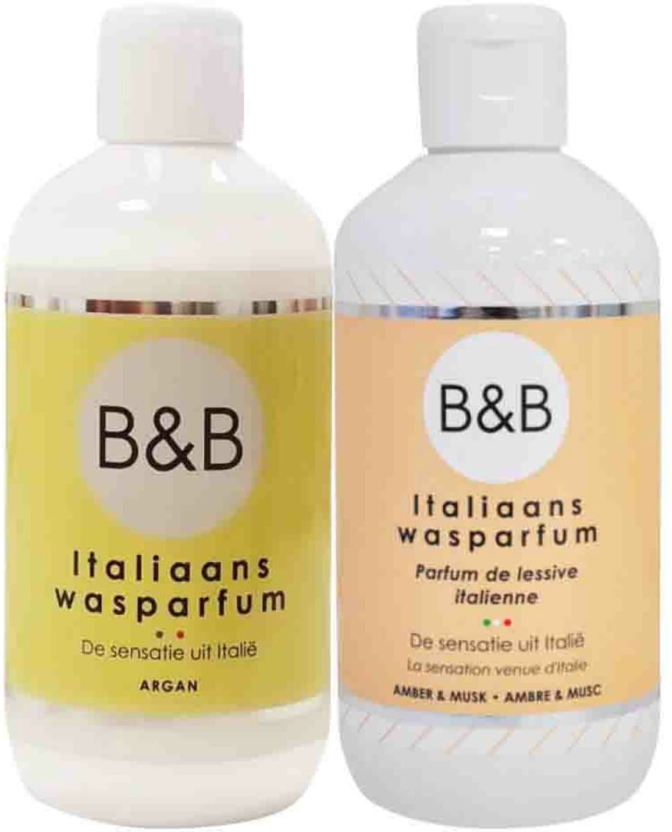 B&B Italiaanse Wasparfum Argan & Amber Musk Pakket — afbeelding 1