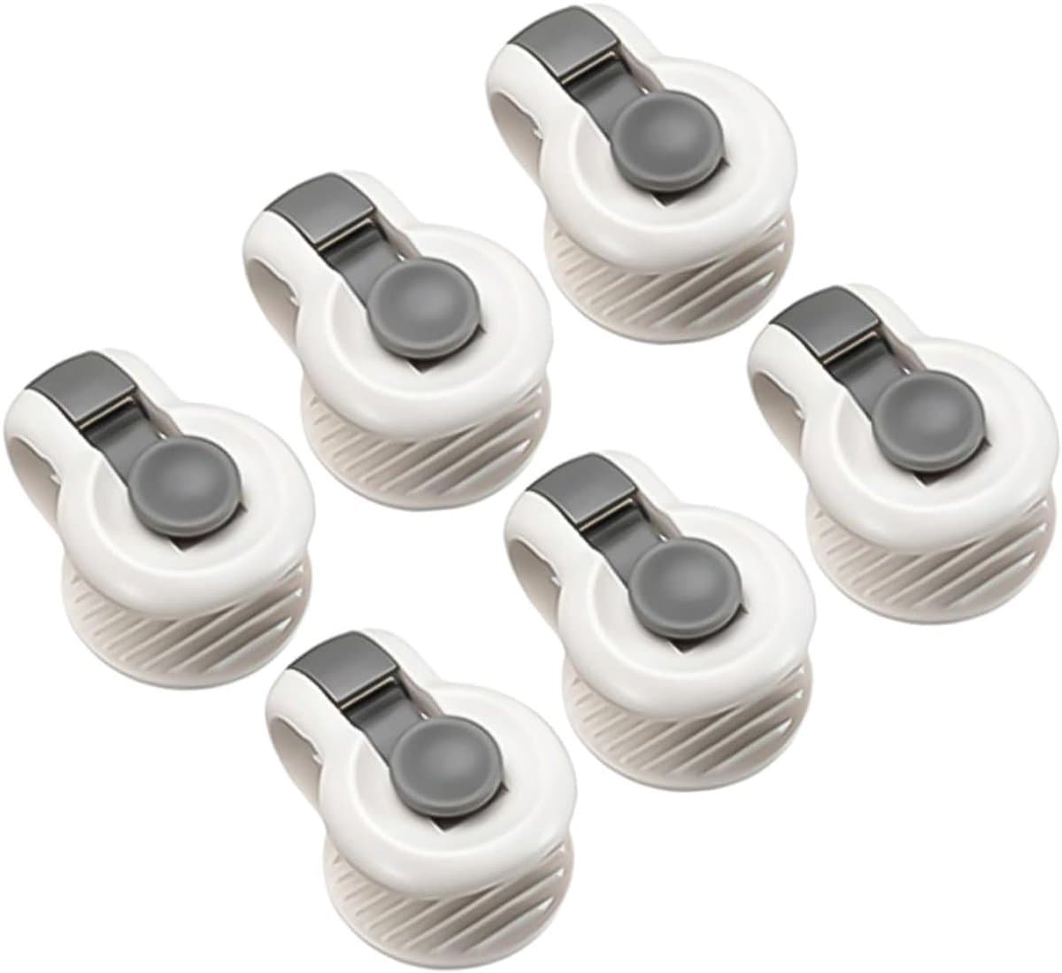 Set van 6 plastic hoesclips, onzichtbare bevestiging, antislip, duurzaam ABS-materiaal, voor het stevig vastzetten van lakens, tafelkleden en matrasbeschermers, afmetingen: 5,2 x 3,6 x 3 cm — afbeelding 1