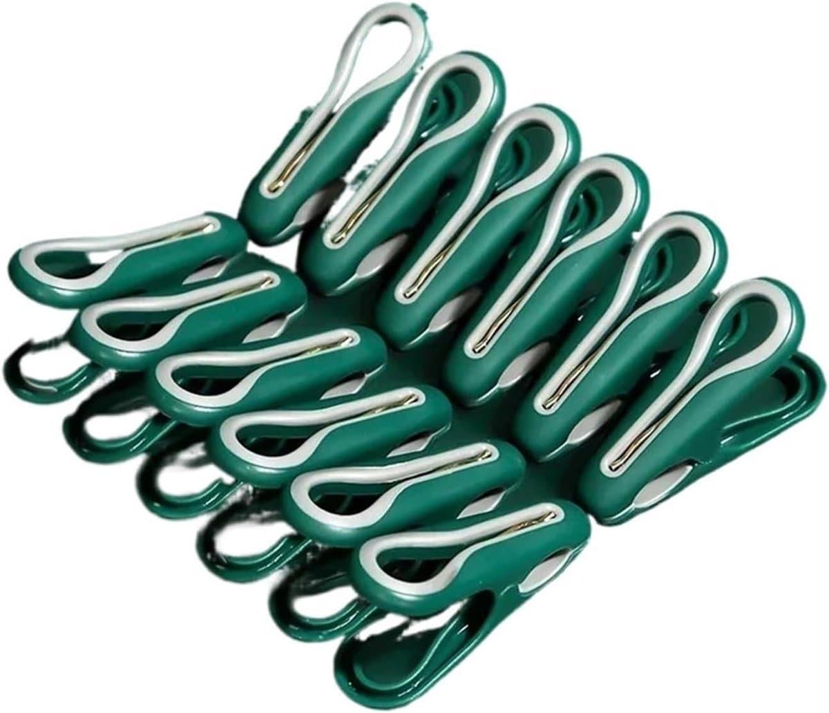 Wasknijpers - Kledingclips - Was ophangen - Zachte grip - 12 stuks - Groen — afbeelding 1