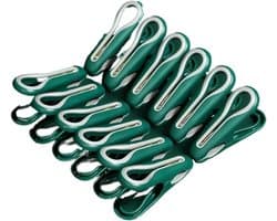 Wasknijpers - Kledingclips - Was ophangen - Zachte grip - 12 stuks - Groen